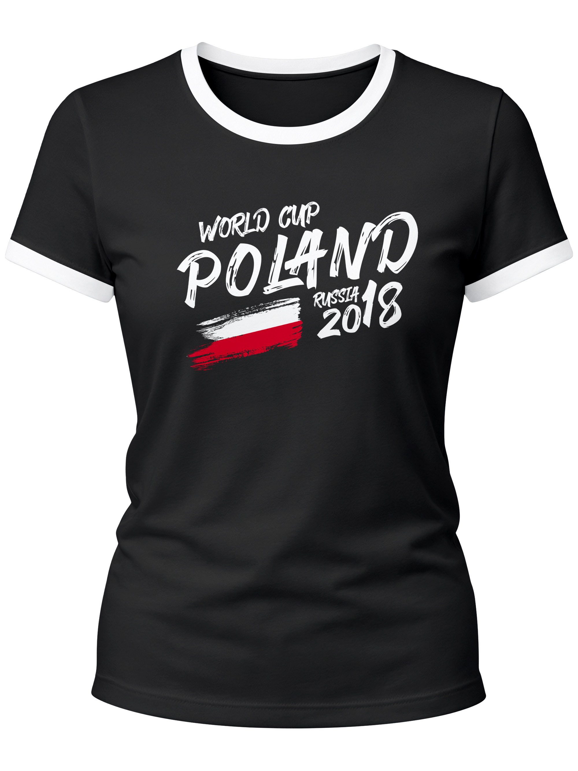 MoonWorks Print-Shirt Damen WM-Shirt Polen Poland Polska WM Fußball Weltmeisterschaft 2026 mit Print