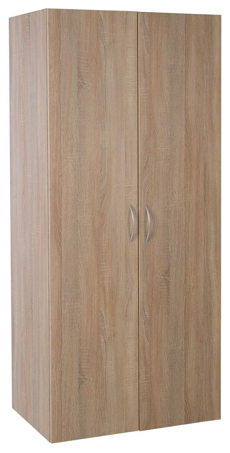 Wimex Drehtürenschrank Kleiderschrank MULTIRAUMKONZEPT, B 80 cm x H 185 cm, Eiche  Sägerau Dekor, 2 Türen