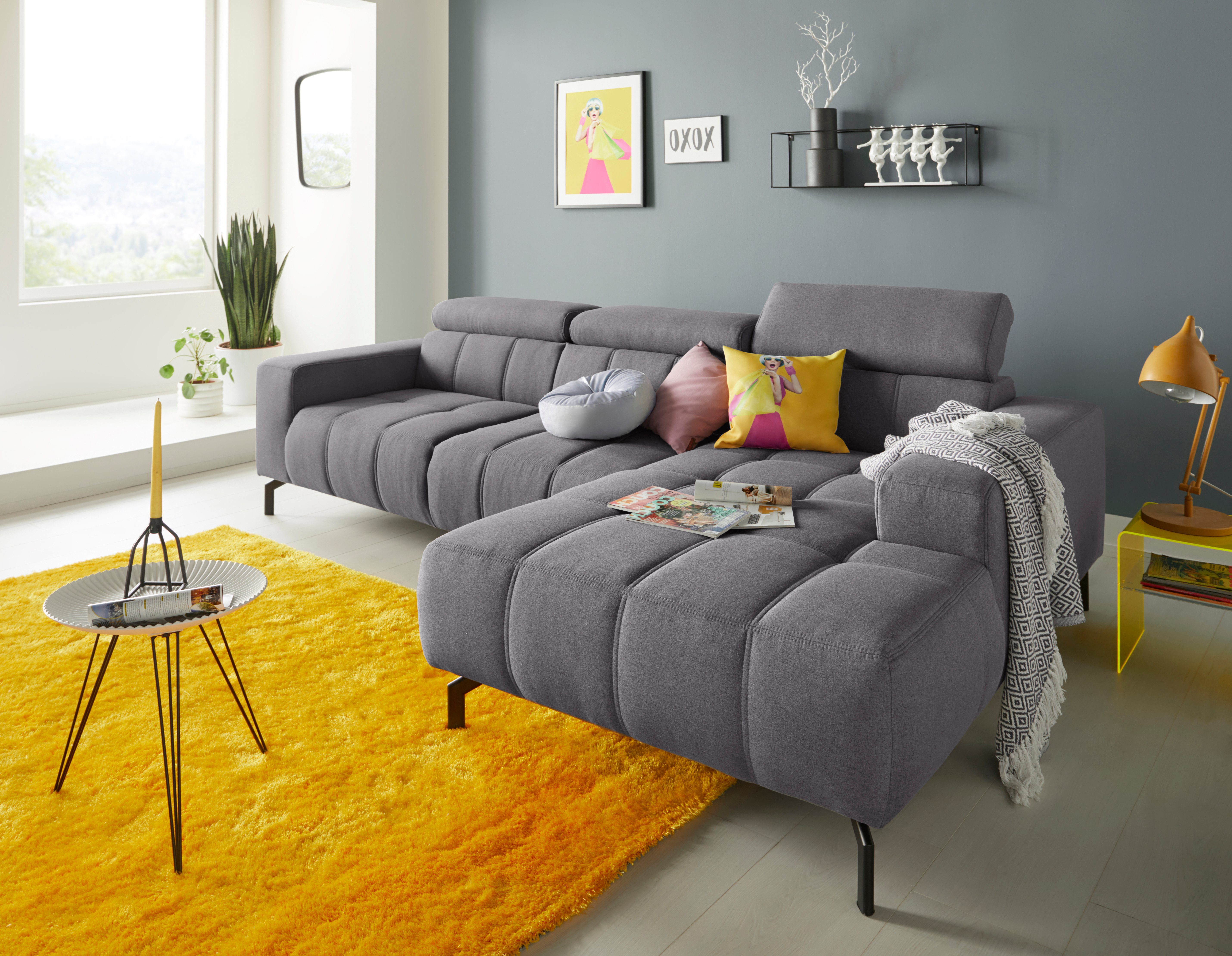 DOMO collection Ecksofa "Cunelli tolle Sitznähte als Designelement, fester günstig online kaufen