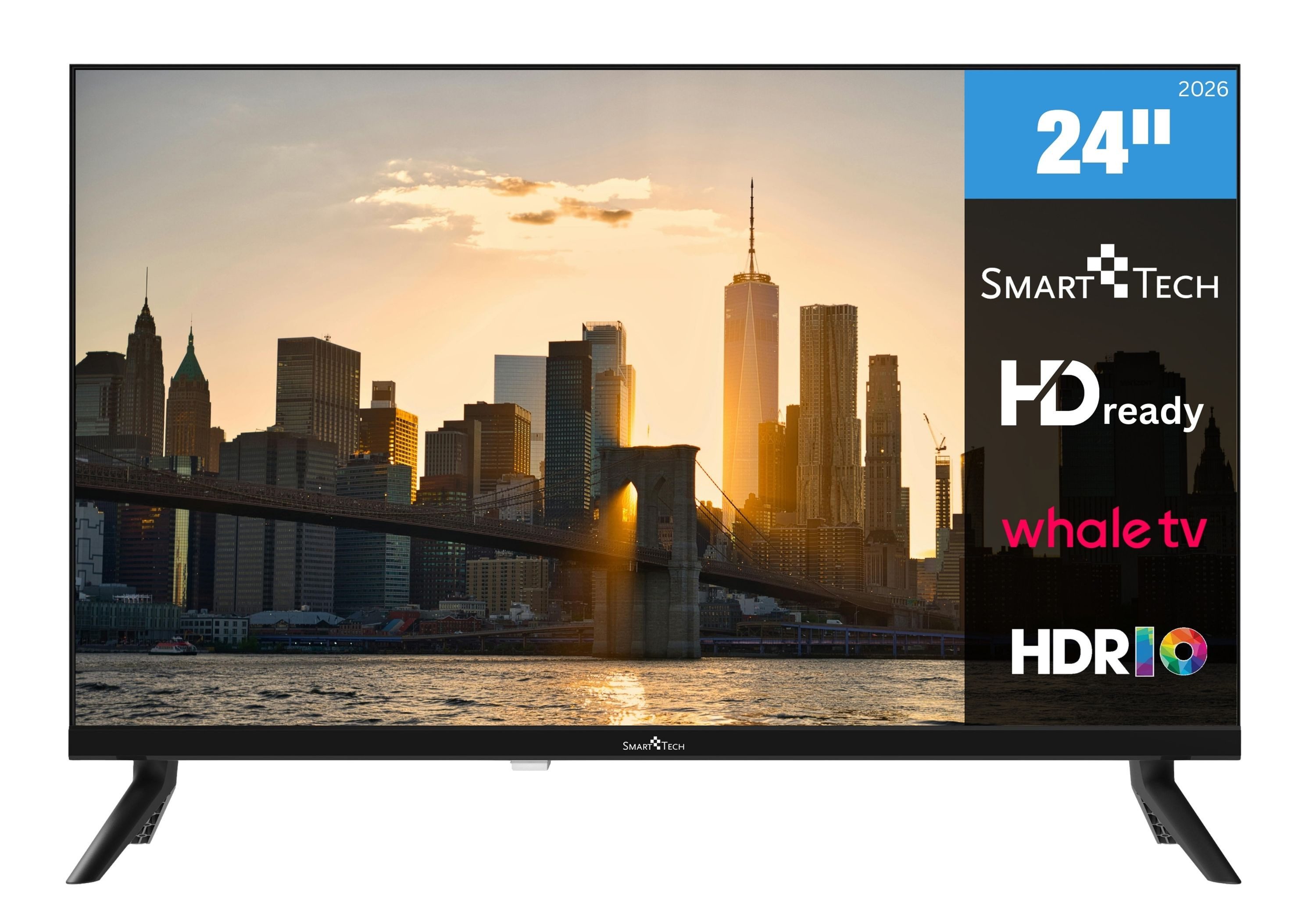 Smart Tech 24HH01V LED-Fernseher (60 cm/24 Zoll, HD-ready, Whale TV, Whale Smart TV, HDR, Bluetooth, Triple-Tuner)