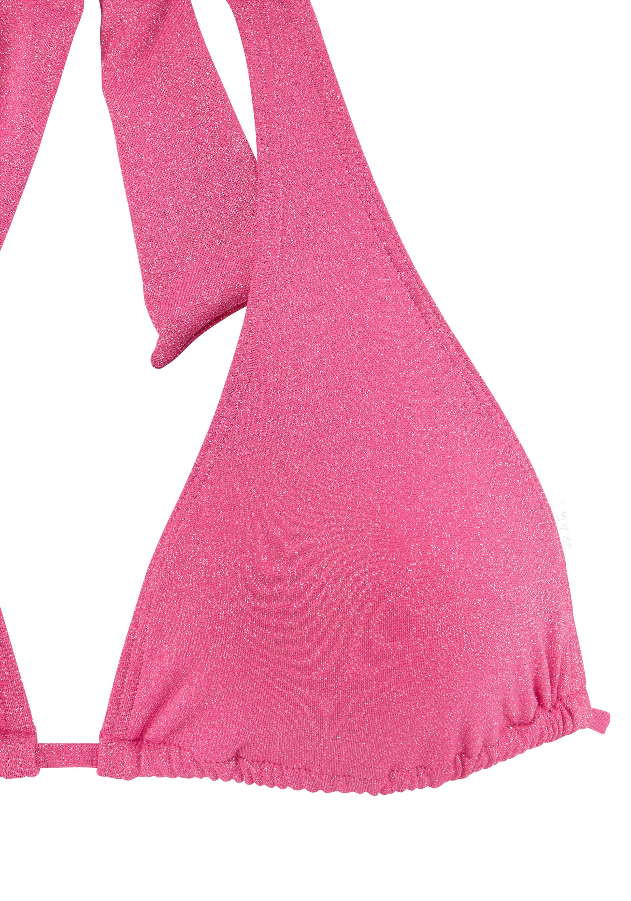LASCANA Triangel-Bikini-Top Glitter, mit tollem Glitzereffekt