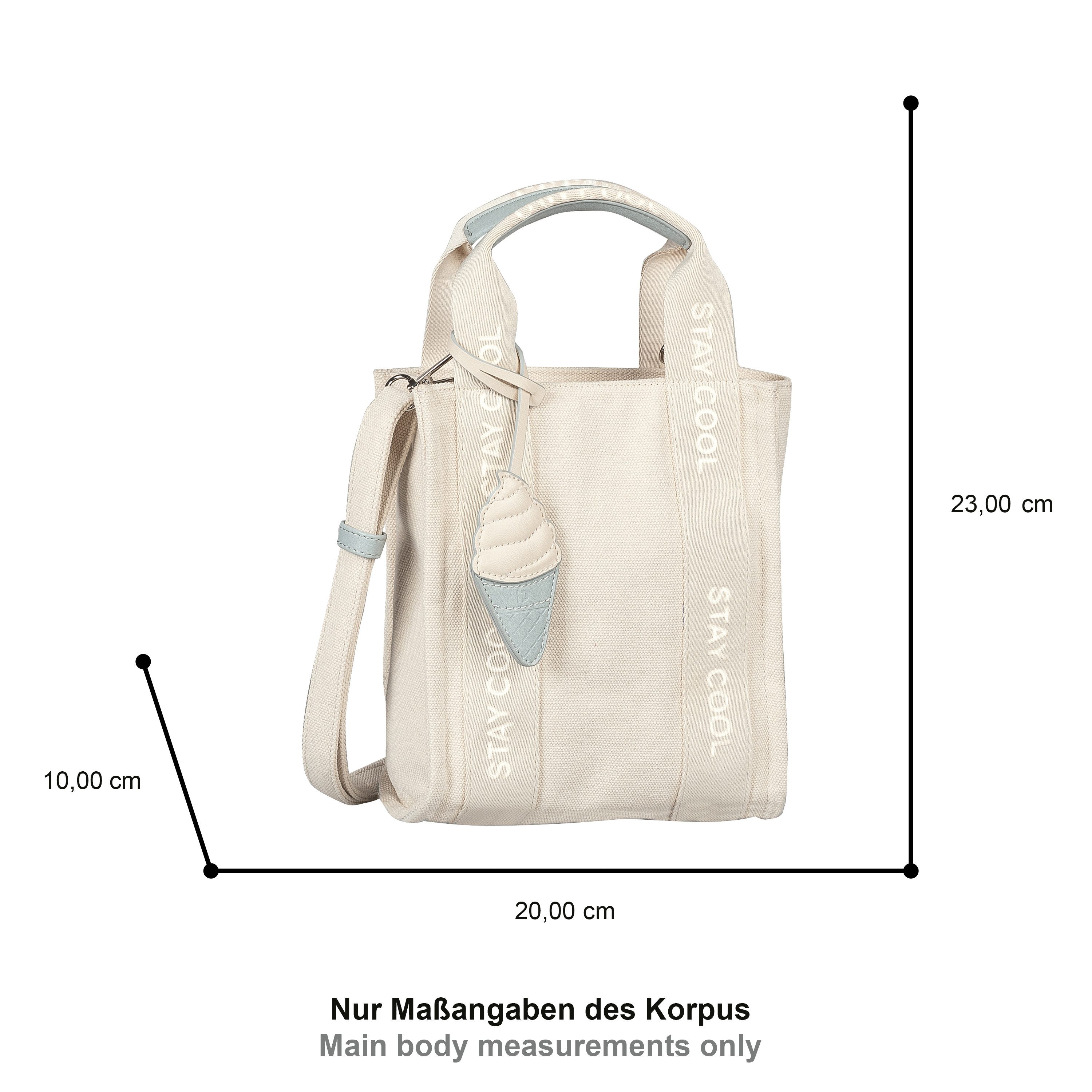 TOM TAILOR Denim Shopper Azura (Set, 2-tlg., Mit süßem Softeis-Hörnchen-Anhänger – zum Verlieben niedlich), Damen Umhängetasche, mit süßem Softeis-Hörnchen Anhänger