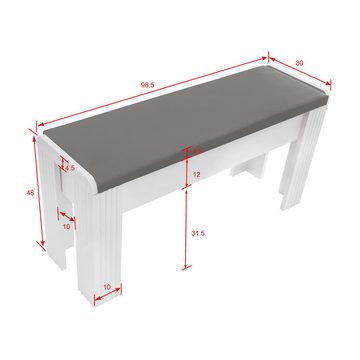 BlingBin Polsterhocker Schuhwechselhocker (1 St., Kunstlederkissen, ohne Tisch), Modernes Design Sitzbank