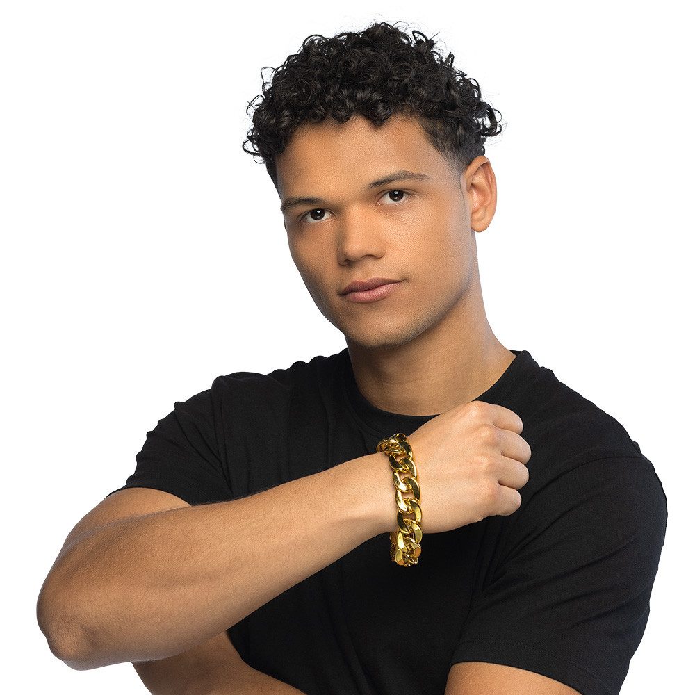 Kostüm Glieder Armband zum Pimp Kostüm, Gold