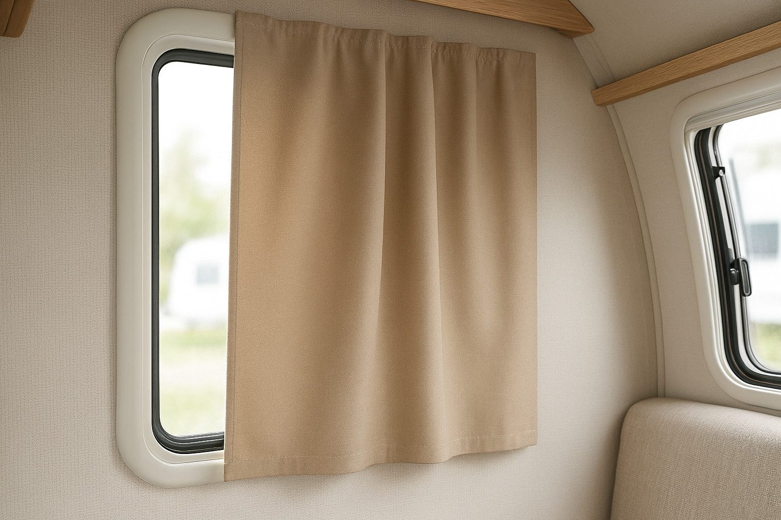 novumfix Verdunkelungsvorhang Caravangardine beige Kräuselband 145x80cm günstig online kaufen
