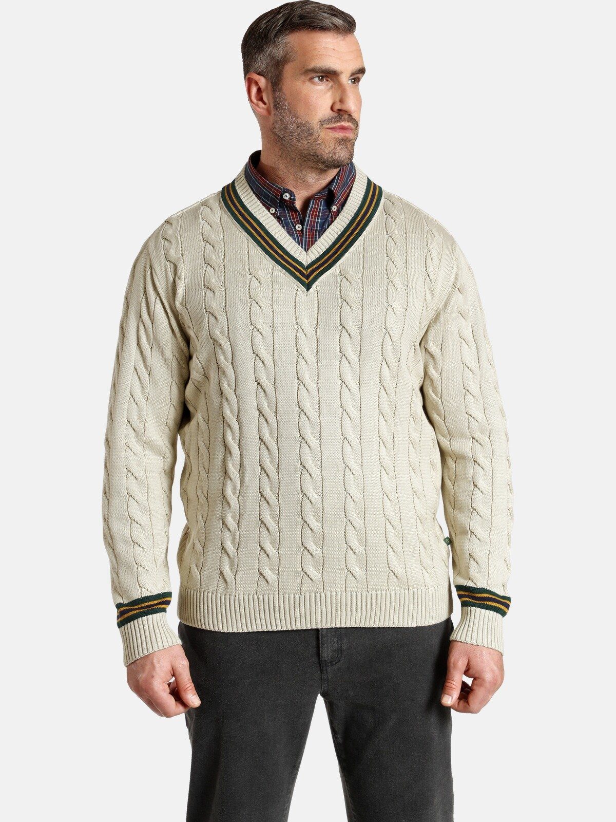 Charles Colby Strickpullover DUKE RONALD mit angesagtem Zopfmuster