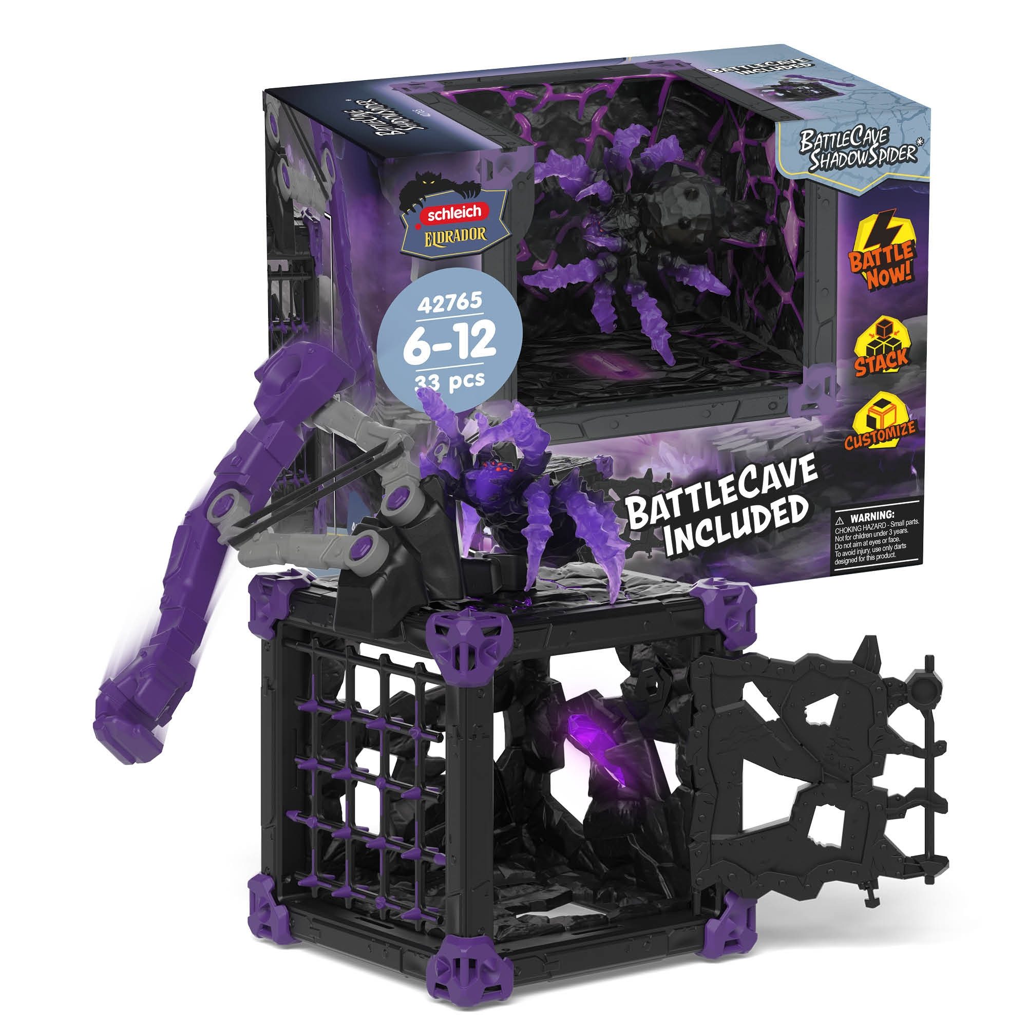 Schleich® Spielfigur ELDRADOR® CREATURES, BattleCave Schattenspinne (42765)