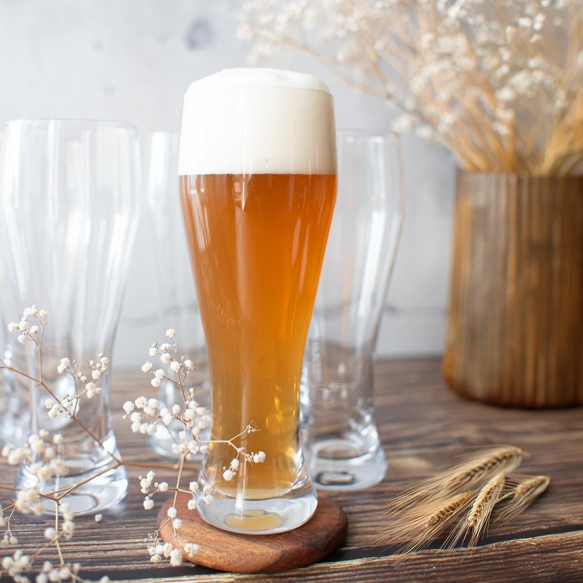 Sendez Bierglas 6 Weizengläser 0,5L Biergläser Weissbierglas Weizenbierglas, 6-tlg., Glas