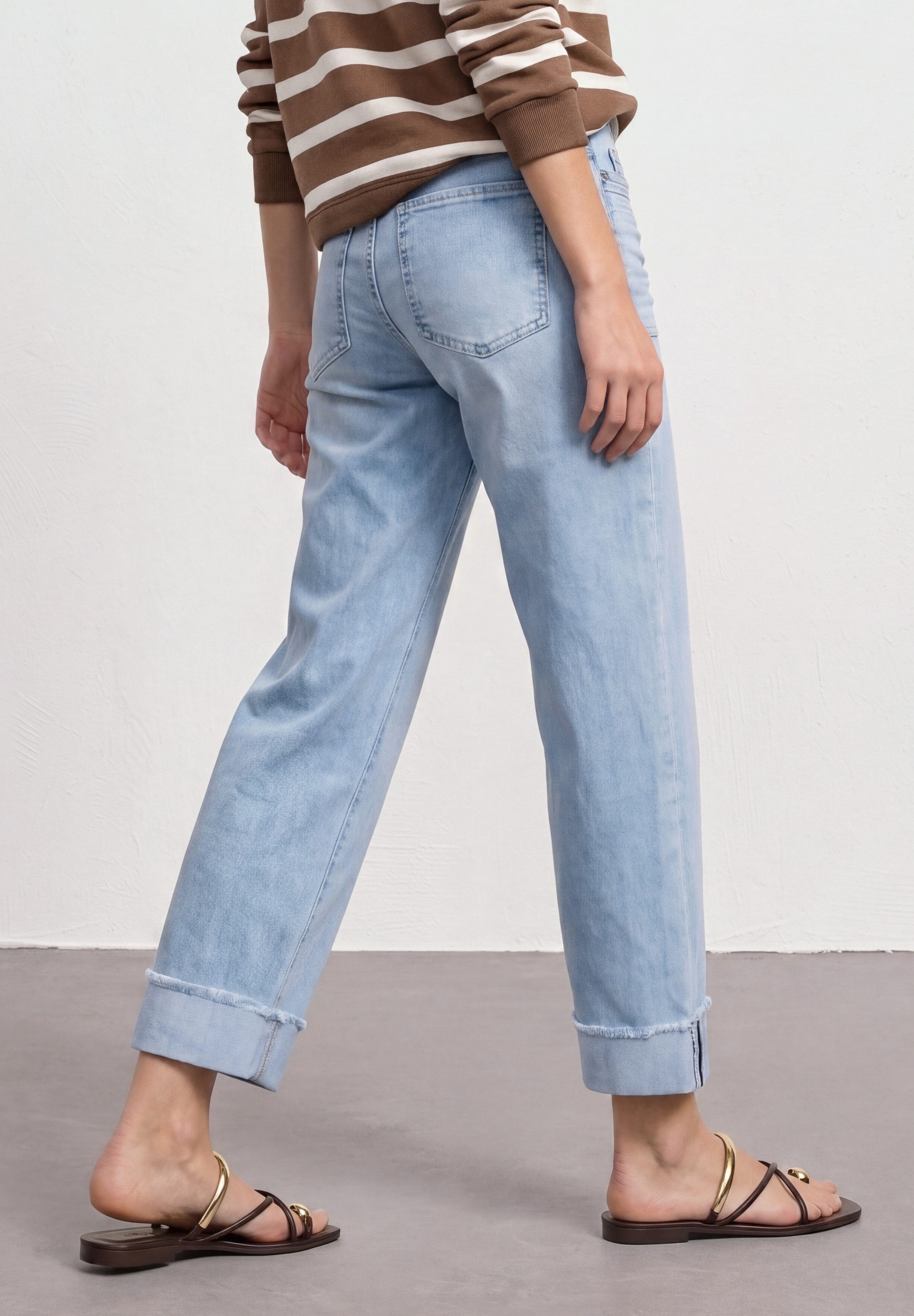 STREET ONE Bequeme Jeans Style Amalia mit Aufschlag und Stretch