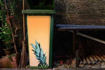 MuchoWow Wandsticker Ananas - Obst - Orange (1 St), Mülleimer-aufkleber, Mülltonne, Sticker, Container, Abfalbehälter