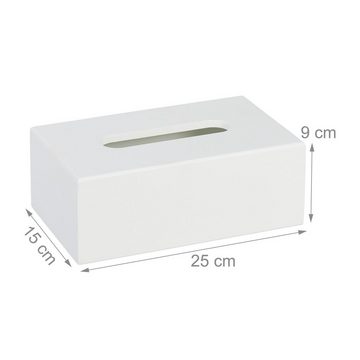 relaxdays Papiertuchbox Taschentuchbox weiß