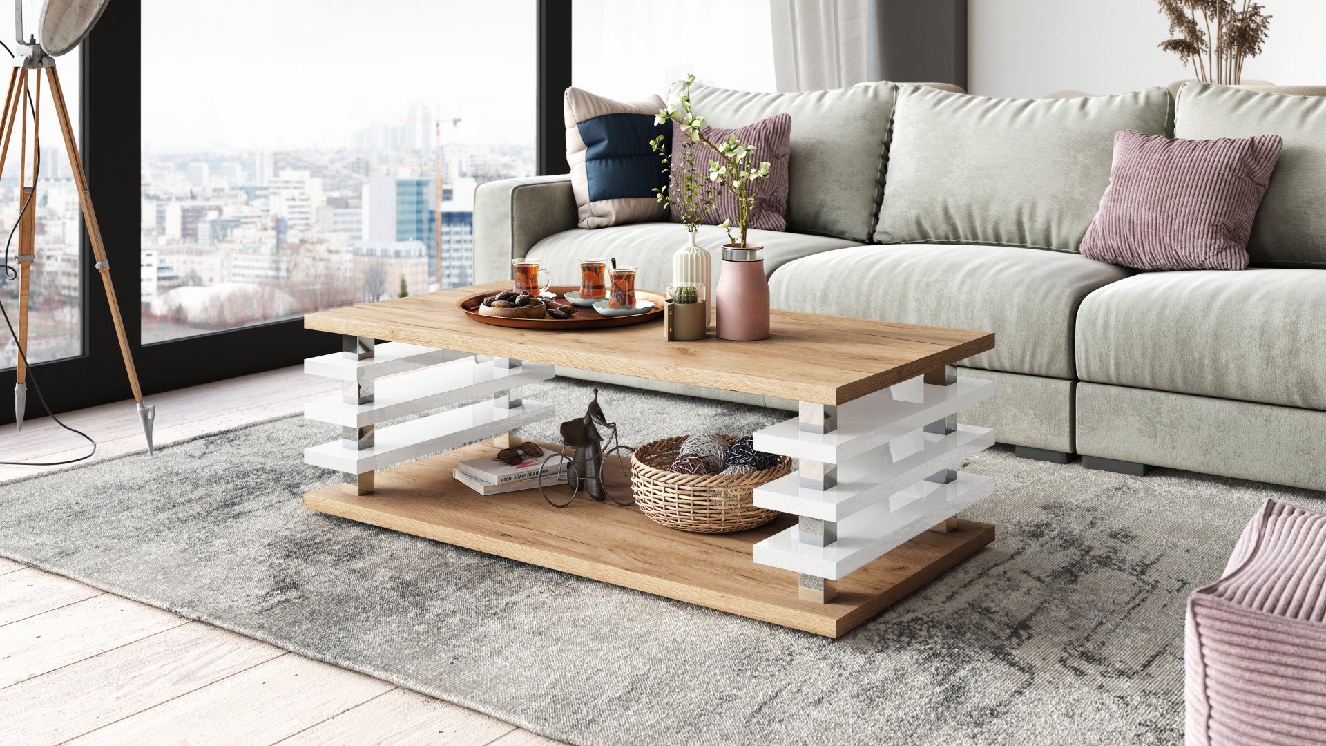 designimpex Couchtisch DC-3 Design Wohnzimmertisch Tisch günstig online kaufen