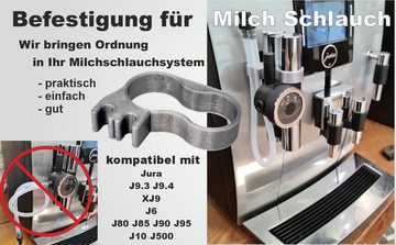 Jotaca Milchschlauch-Adapter Halter Befestigung, Zubehör für Kaffeevollautomat Jura J9.3 J9.4 J6 J10 J80 J85 J90 J95 J500 XJ9, Milchschlauchhalter