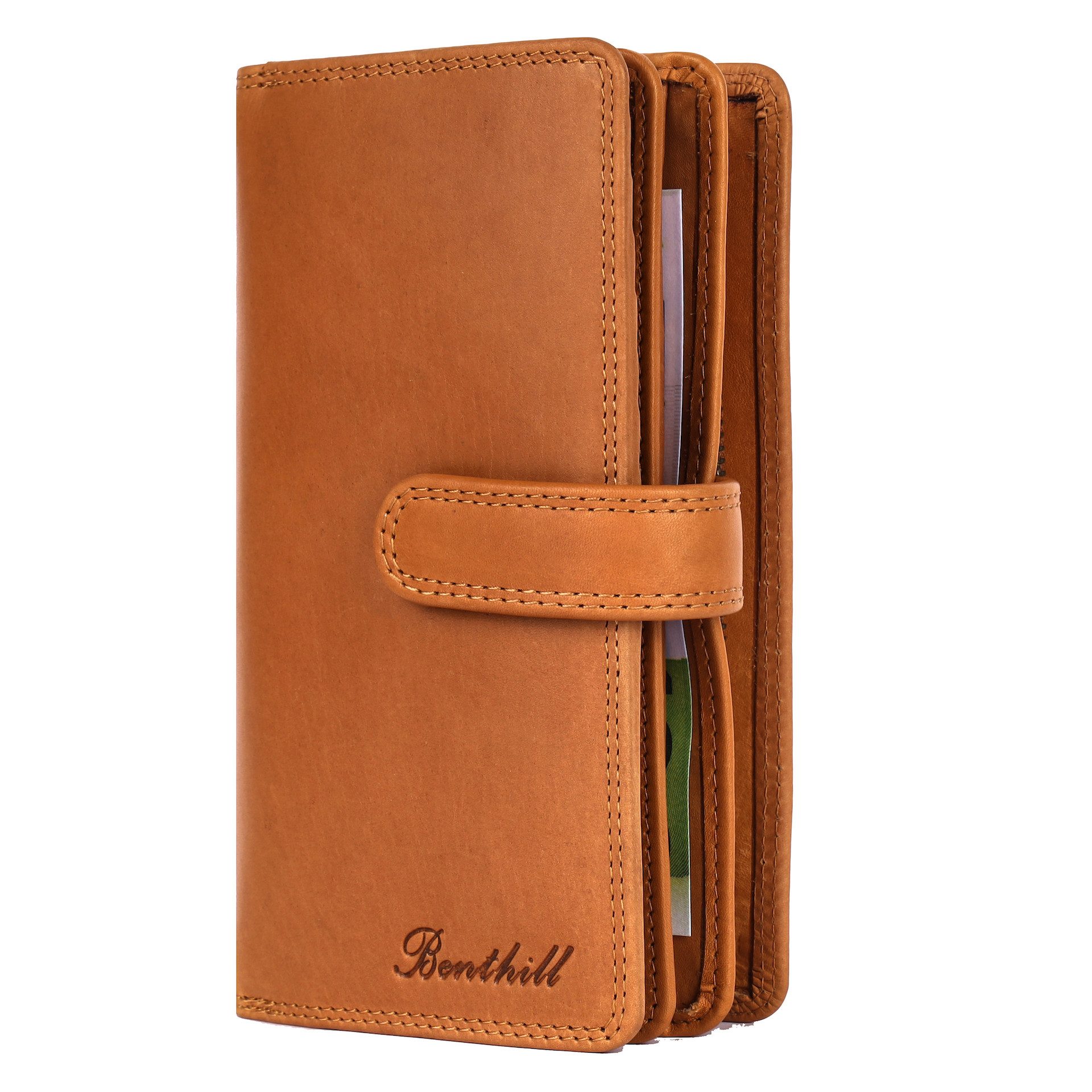 Benthill Geldbörse Damen Groß Leder Portemonnaie RFID Vintage XXL Geldbeute günstig online kaufen