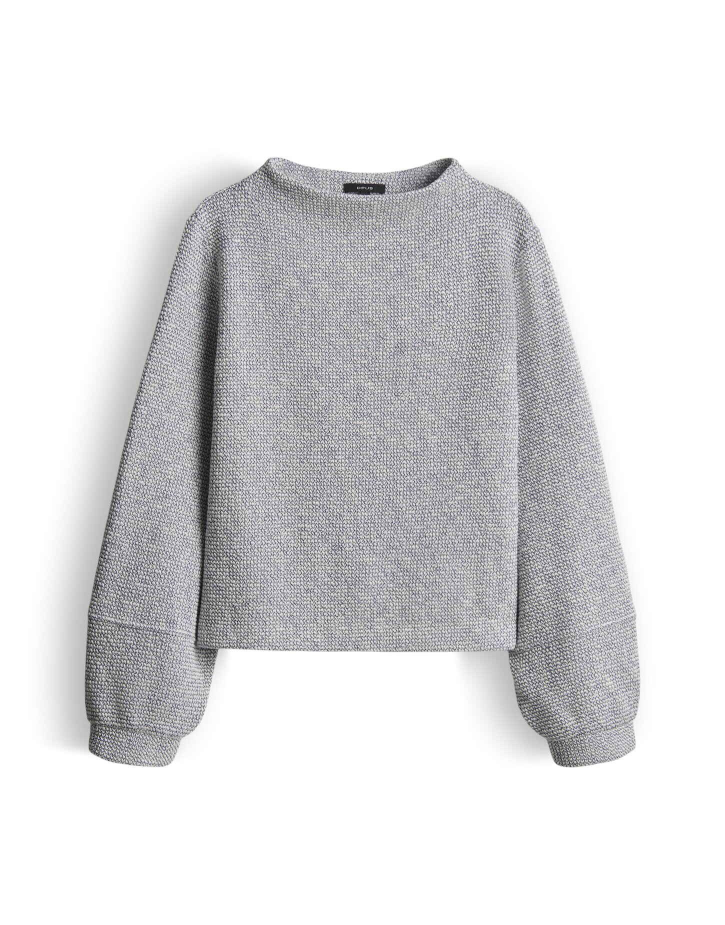 OPUS Sweatshirt GLIMSA Regular mit zweifarbiger Strickoptik lockere Passform, weicher Griff