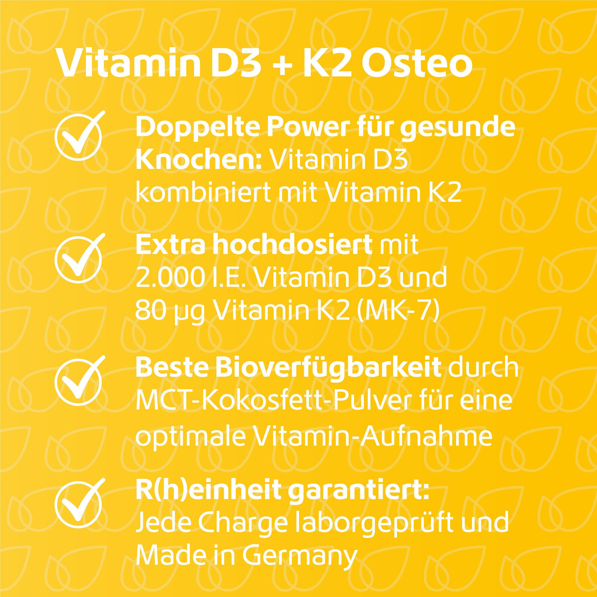 R(h)ein Nutrition Vitamin D3+K2 Osteo Kapseln, 120 St., 25.2 g