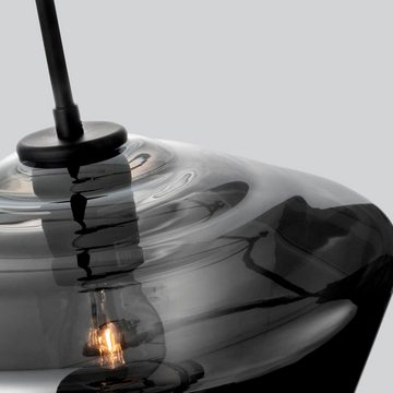 click-licht Hängeleuchte Pendelleuchte Veiro in Chrom und Schwarz E27 300mm, keine Angabe, Leuchtmittel enthalten: Nein, warmweiss, Hängeleuchte, Pendellampe, Pendelleuchte