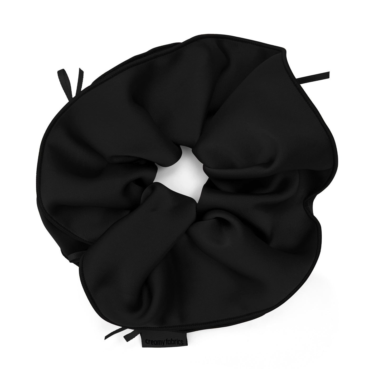 cfab (creamy fabrics) Haargummi Alltags-Oversize-Scrunchie-Schwarz, 1-tlg.