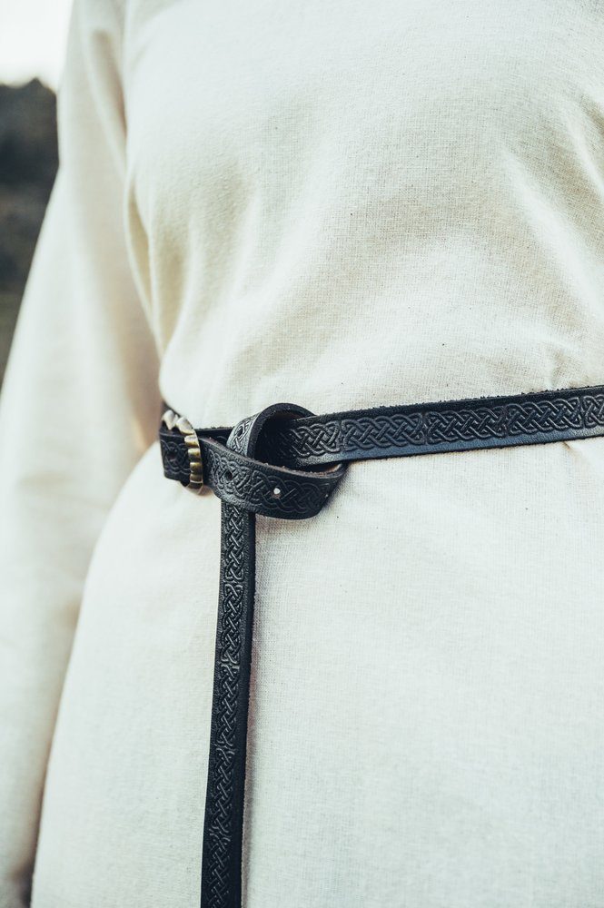 Leonardo Carbone Ritter-Kostüm Keltischer Ledergürtel "Merle" Schwarz günstig online kaufen