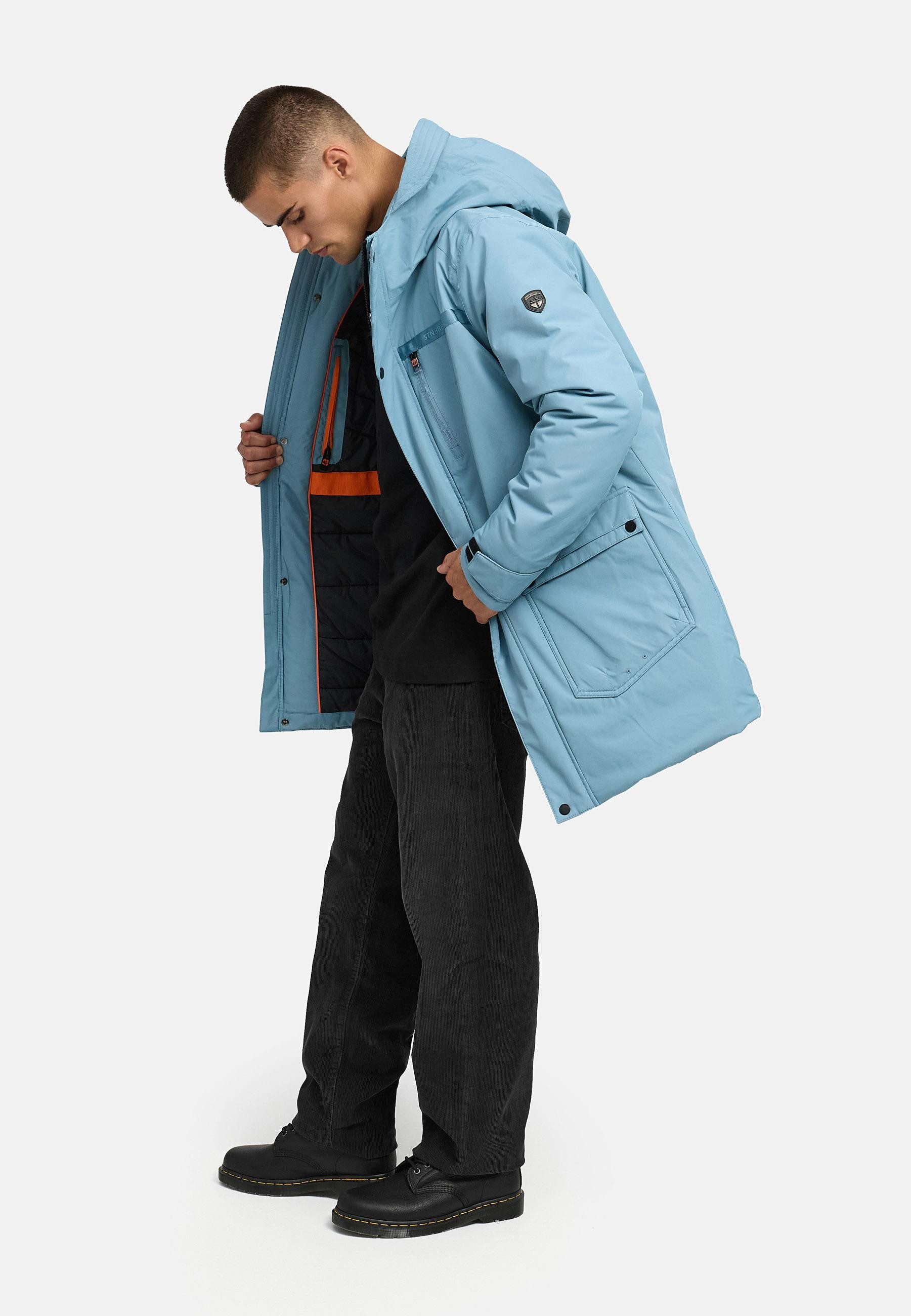 Stone Harbour Wintermantel Netaan XX Herren Kurzmantel mit kuscheliger Kapuze