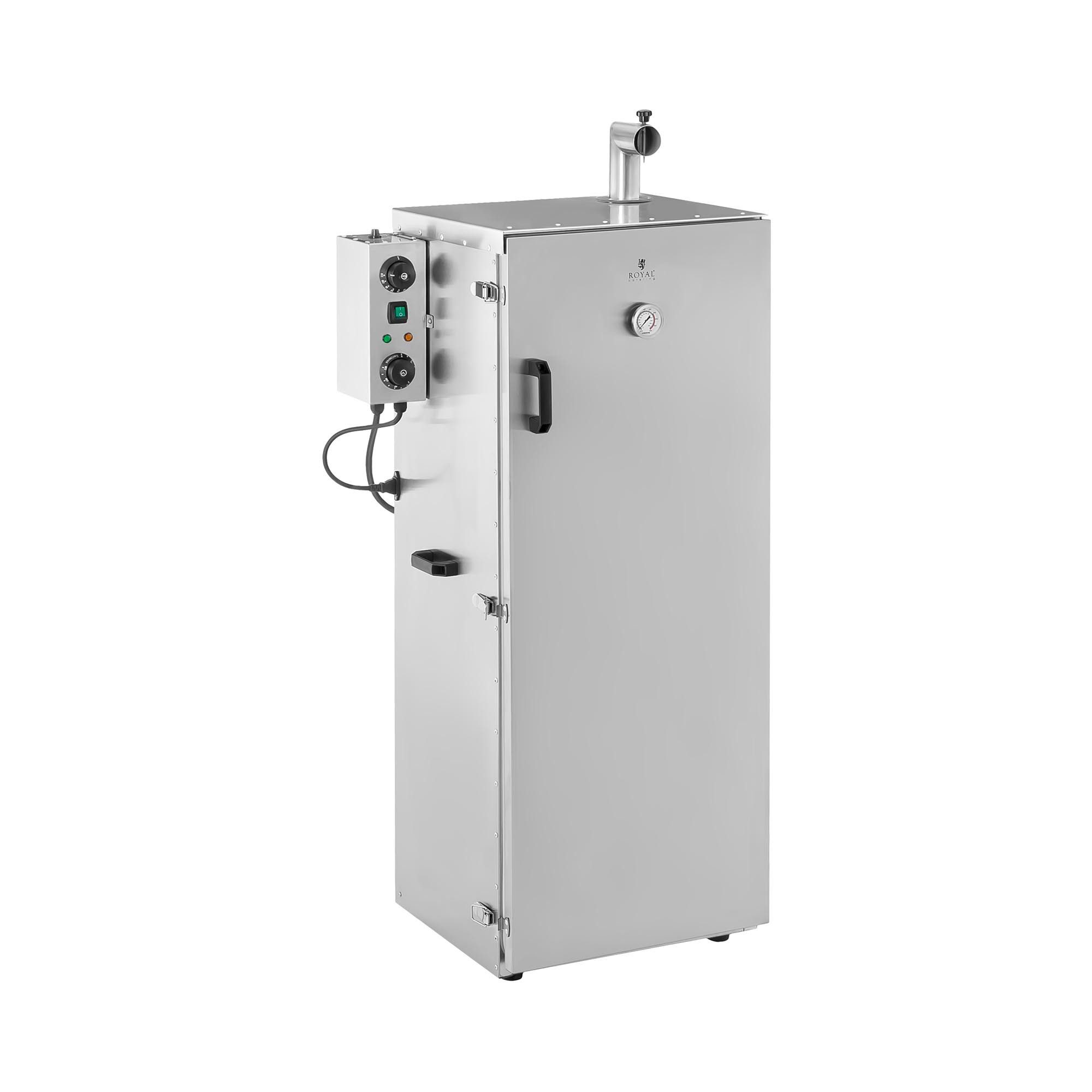 Royal Catering Räucherofen 147 L Räucherschrank Edelstahl Smoker Räuchertonne 8 Roste Profi, 1,000 W, verschiedene Größen