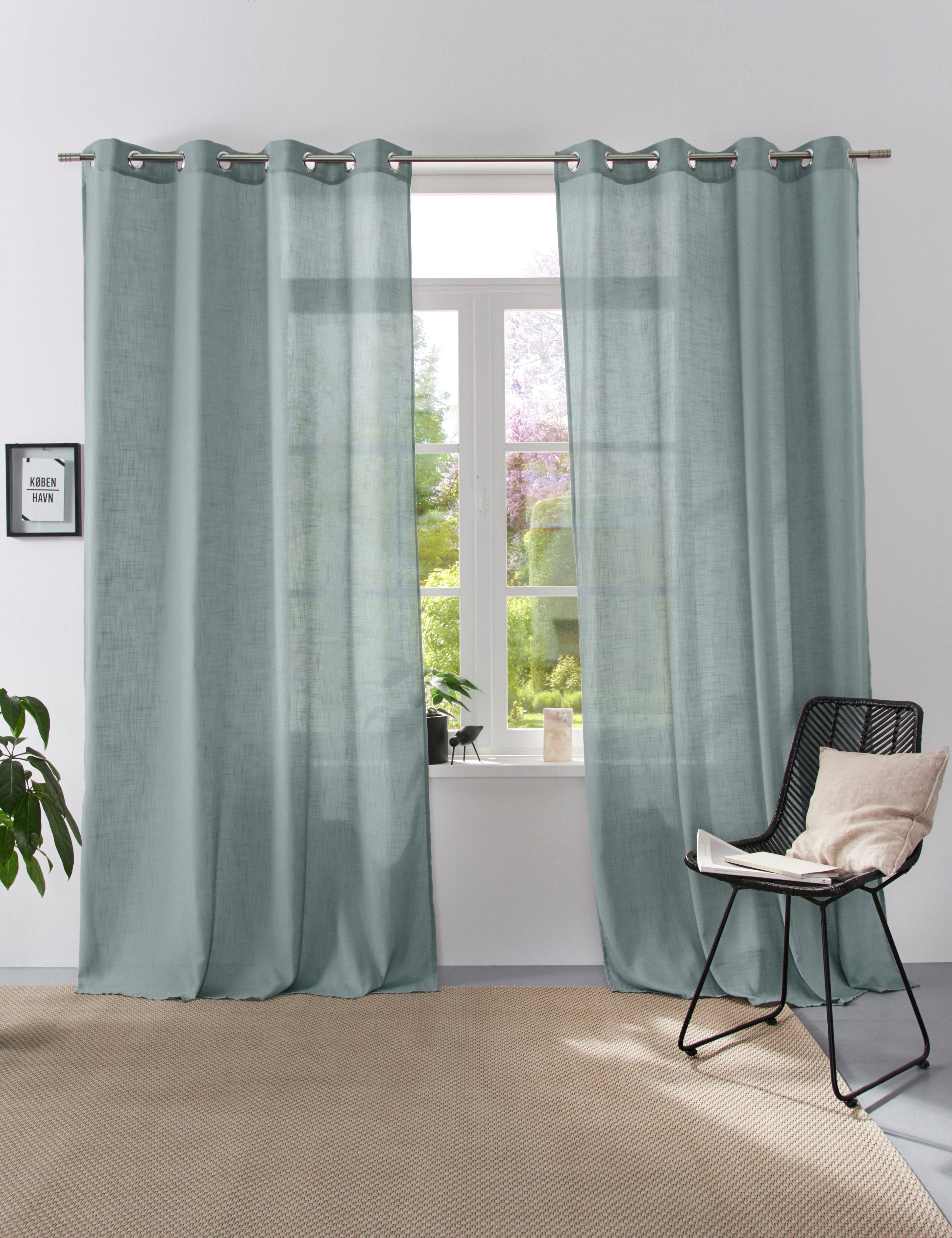 Home affaire Collection Vorhang Linsdorf (1 St), Ösen, halbtransparent, Lei günstig online kaufen