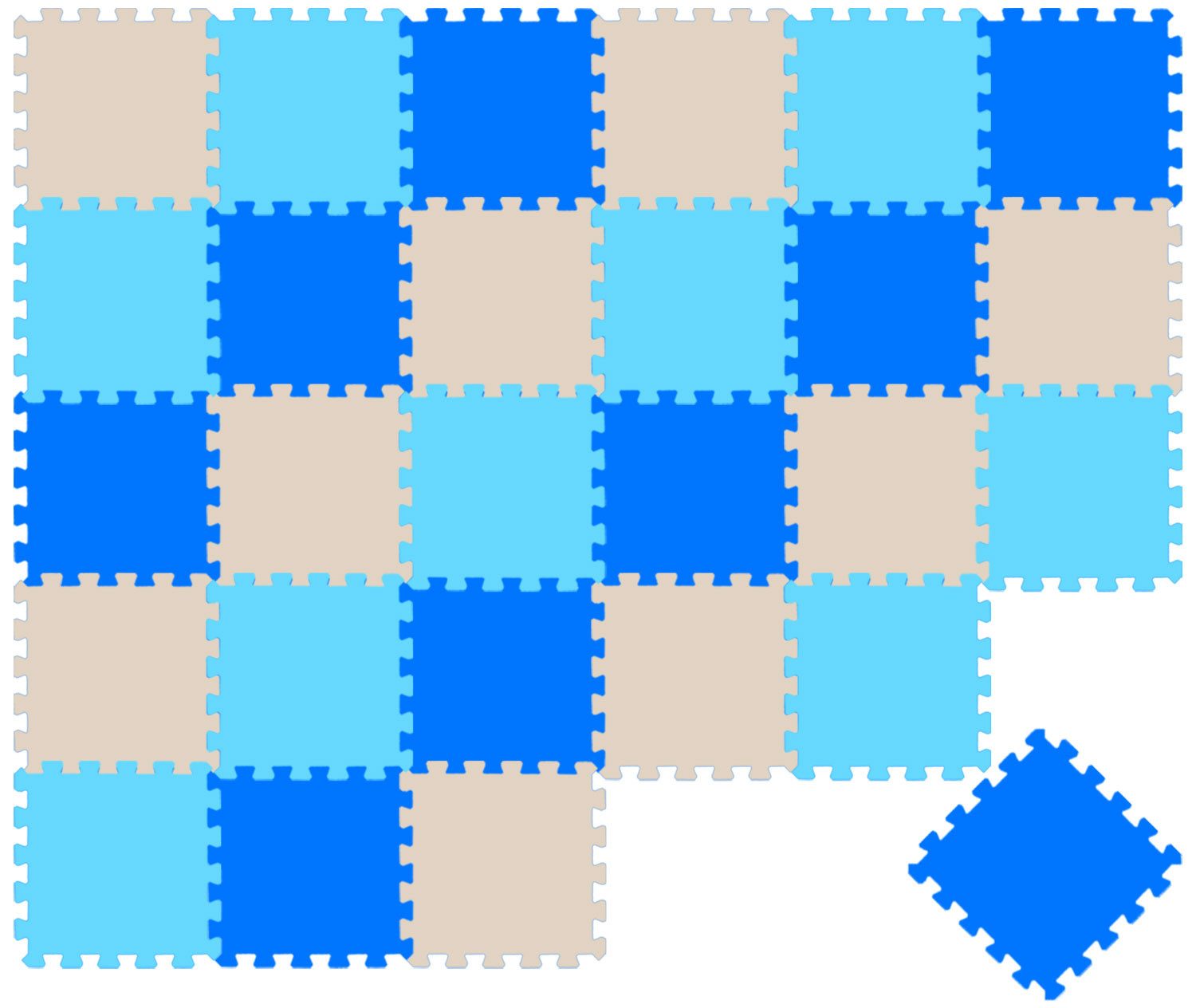 LittleTom Puzzlematte ab dem 1. Tag - 27 Teile Baby Spielmatte - 30 x 30 Kinder Krabbelmatte, (27-tlg), Spielunterlage für Babys und Kleinkinder - Kinderzimmer Puzzleteppich