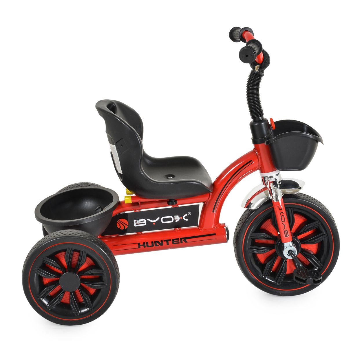 Byox Dreirad Hunter, EVA-Reifen, Korb, verstellbarer Sitz, ergonomische Griffe, 25 kg