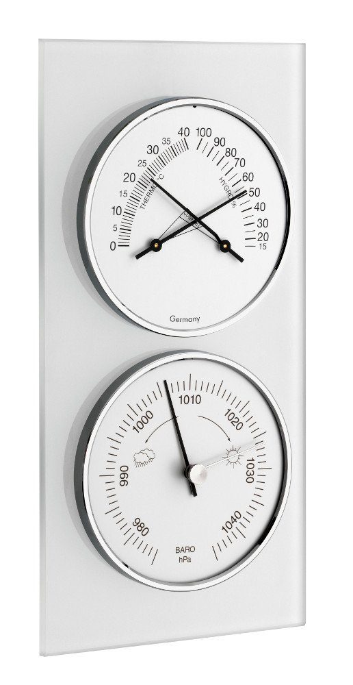 Wetterstation aus Glas TFA 20.3022 Analog Barometer Thermometer Hygrometer