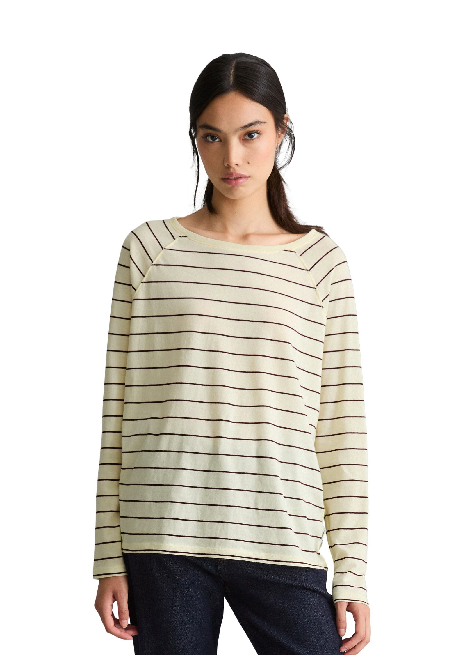 Marc O'Polo DENIM Langarmshirt aus Loose Knit Jersey