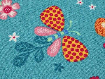 Kinderteppich PAPILLON, Primaflor-Ideen in Textil, rechteckig, Höhe: 6,5 mm, Motiv Schmetterlinge, Kinderzimmer