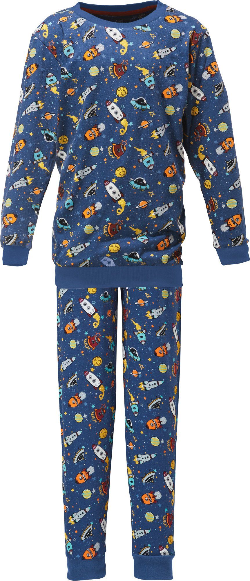 Erwin Müller Pyjama Kinder-Schlafanzug Single-Jersey gemustert