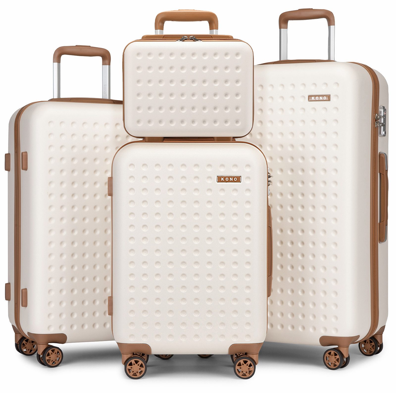KONO Koffer Hartschalenkoffer Reisekoffer Trolleys 100% ABS Handgepäck Koffer