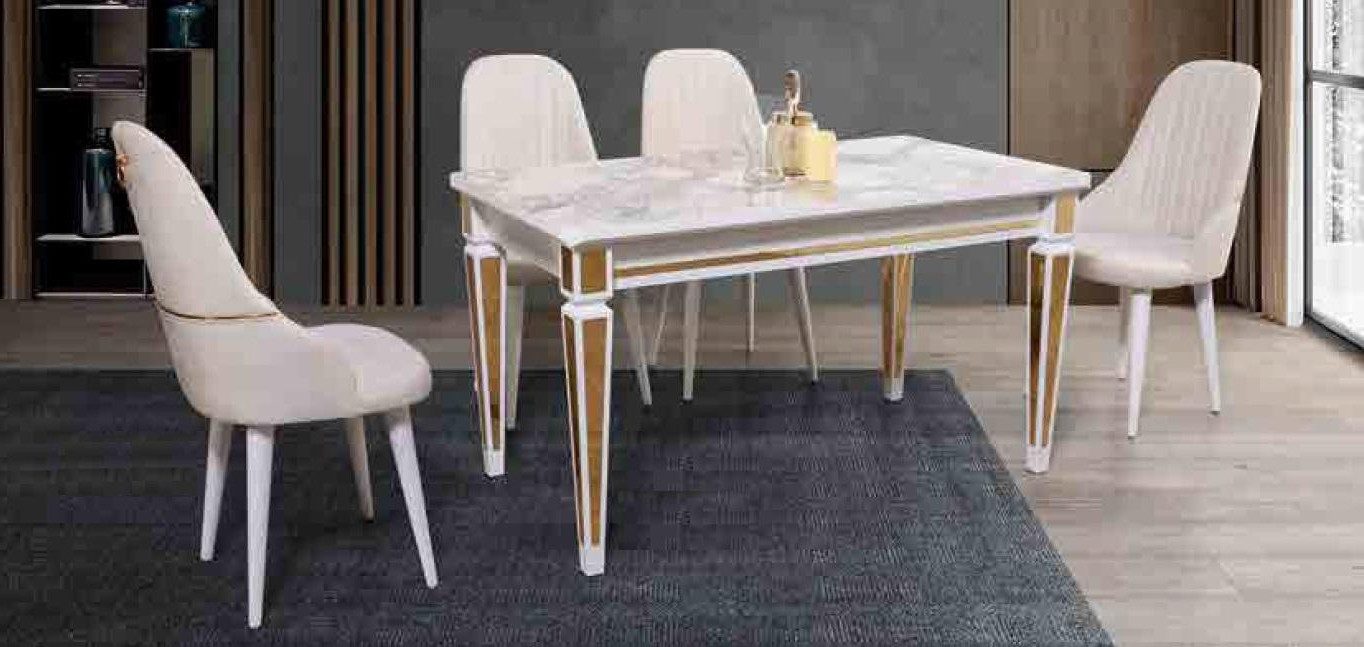 Essgruppe Esstisch mit eleganten Stühlen in modernem Design