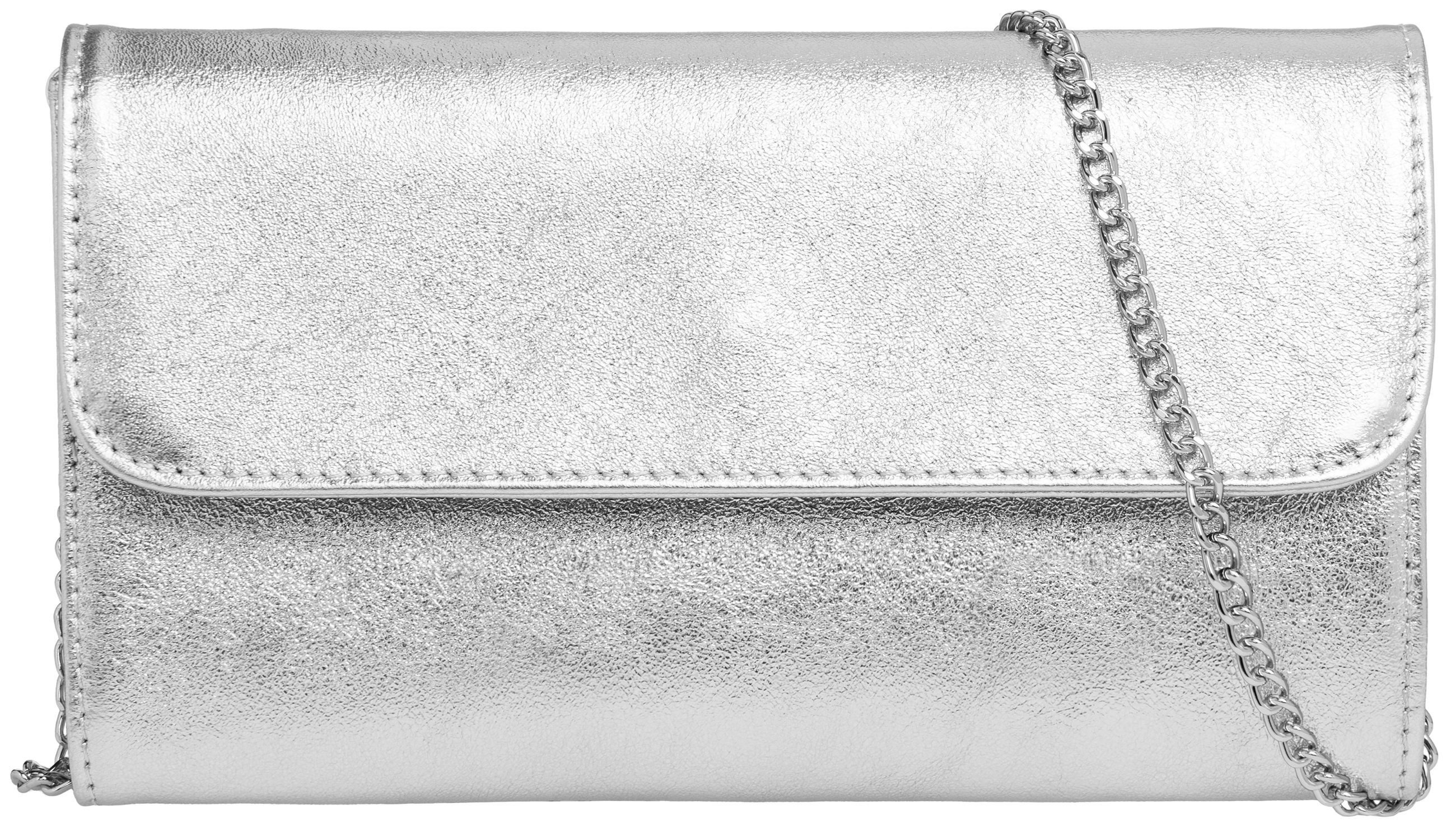 Caspar Clutch Abendtasche Metallic Leder Damen Tasche - PREMIUM LINE - Mode günstig online kaufen