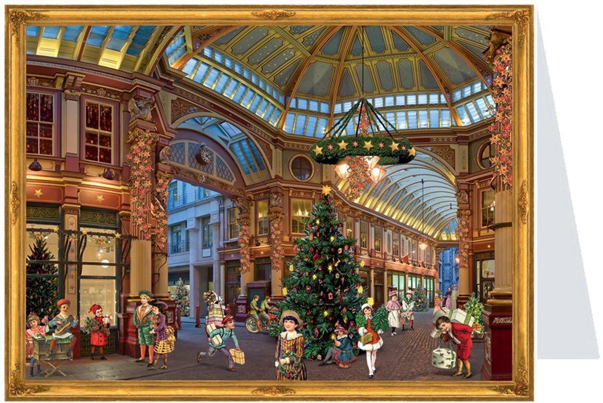 Richard Sellmer Verlag Adventskalender Postkarten-Adventskalender "Christmas Shopping"