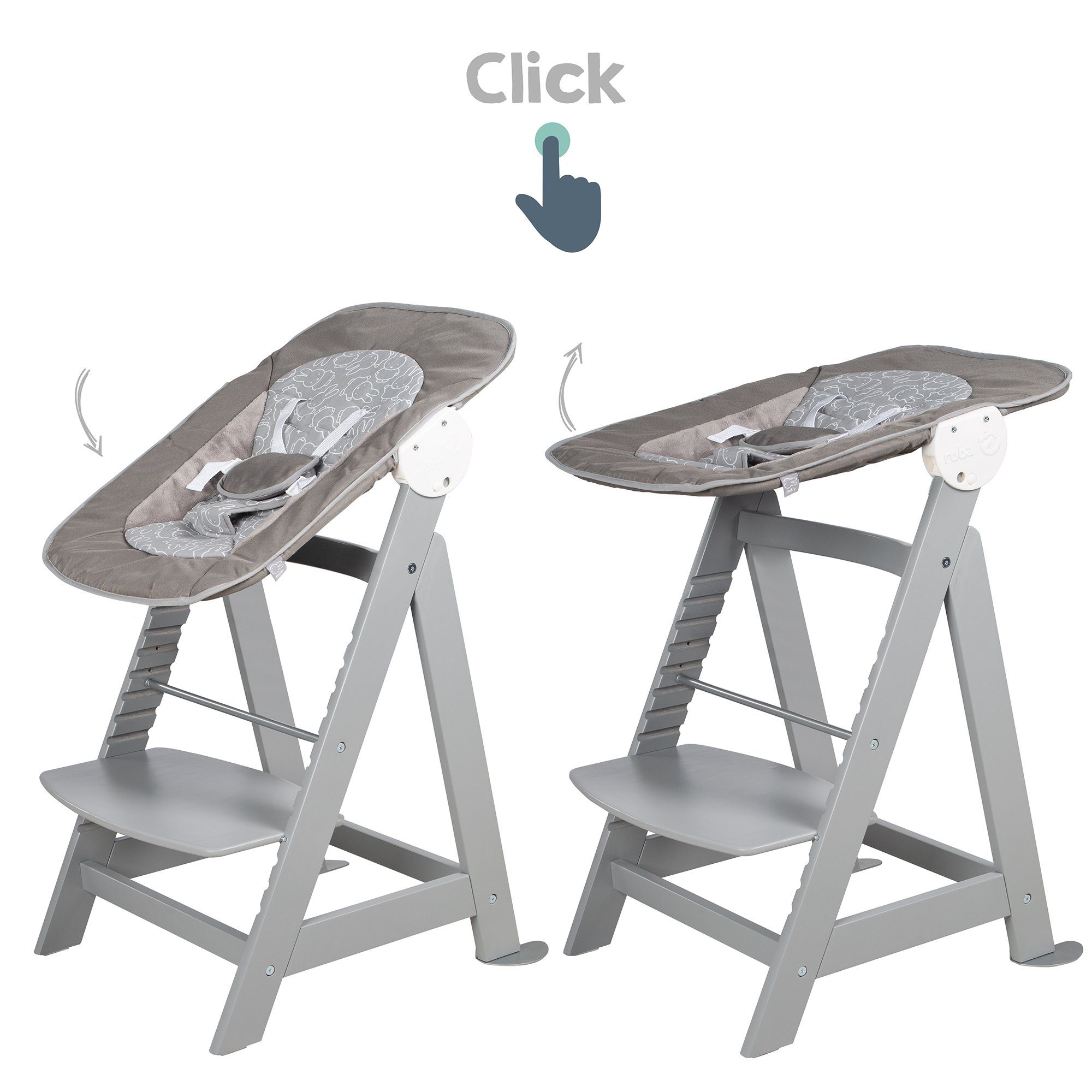 roba® Hochstuhl Born Up, Treppenhochstuhl mit Liegefunktion