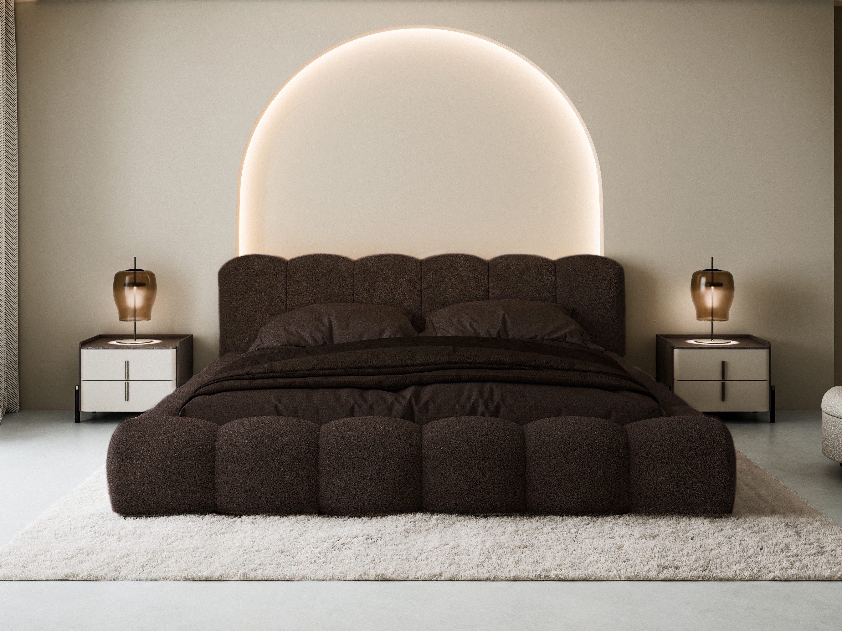 Compleo Polsterbett Designerbett, exklusives Bett, Modern günstig online kaufen