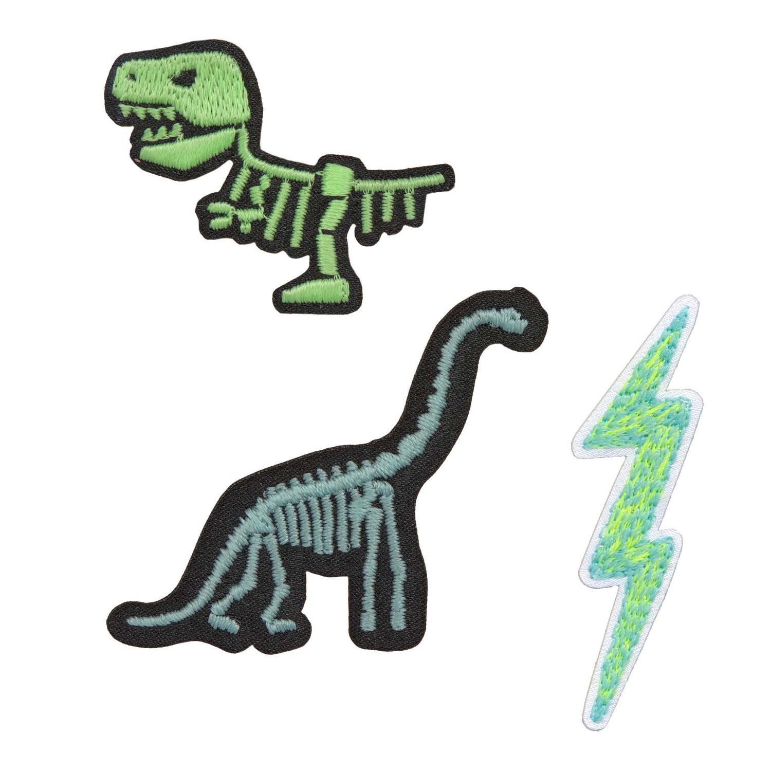 LÄSSIG Schulranzen Lässig Textil-Sticker (3 Stk), Dino