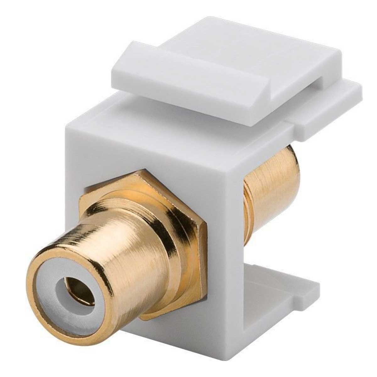 Goobay Netzwerkstecker Keystone Modul Cinch/RCA, Buchse weiß