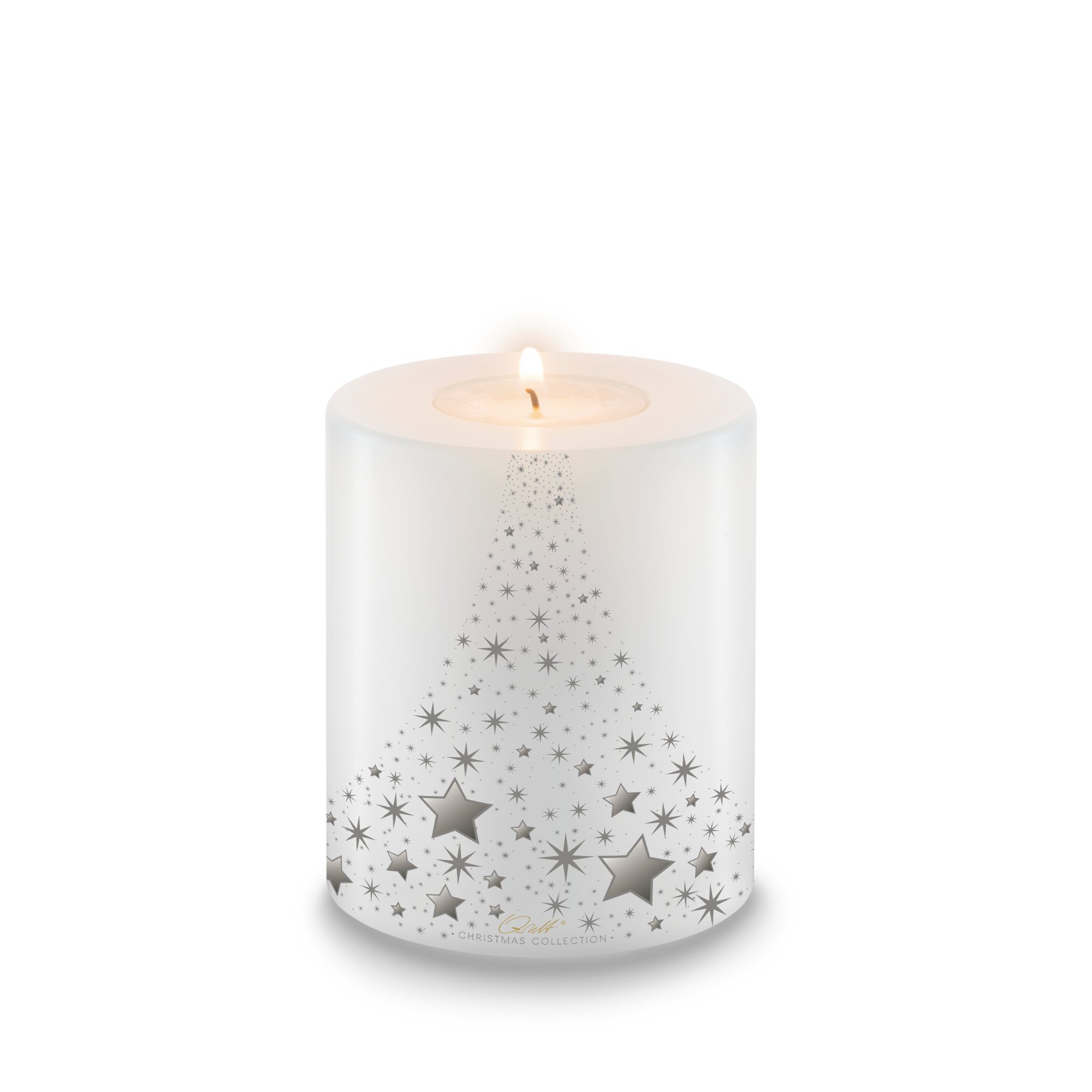 Qult Teelichthalter FARLUCE Trend 8 / 9 "Starry river" silver grey