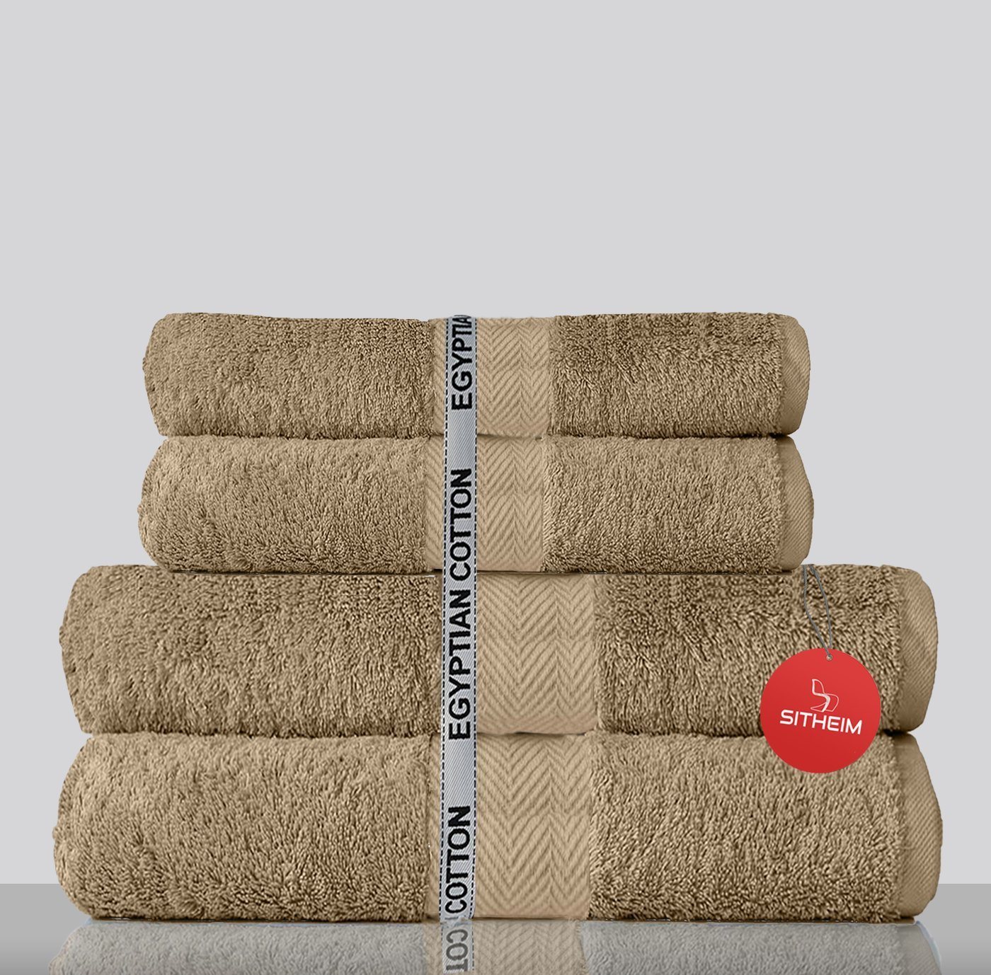 Sitheim-Europe Handtuch Set KING TUT Handtücher 100% ägyptischer Baumwolle 4-teiliges Handtuchset, ägyptischer Baumwolle, (Spar-Set, 4-tlg), Edel, kuschelweich, langlebig, 100% premium ägyptische Baumwolle