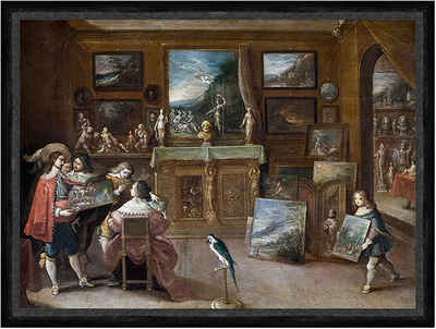 Kunstdruck A visit to the Art Dealer Frans II Francken Bilder Gemälde Berufe Faks, (1 St)