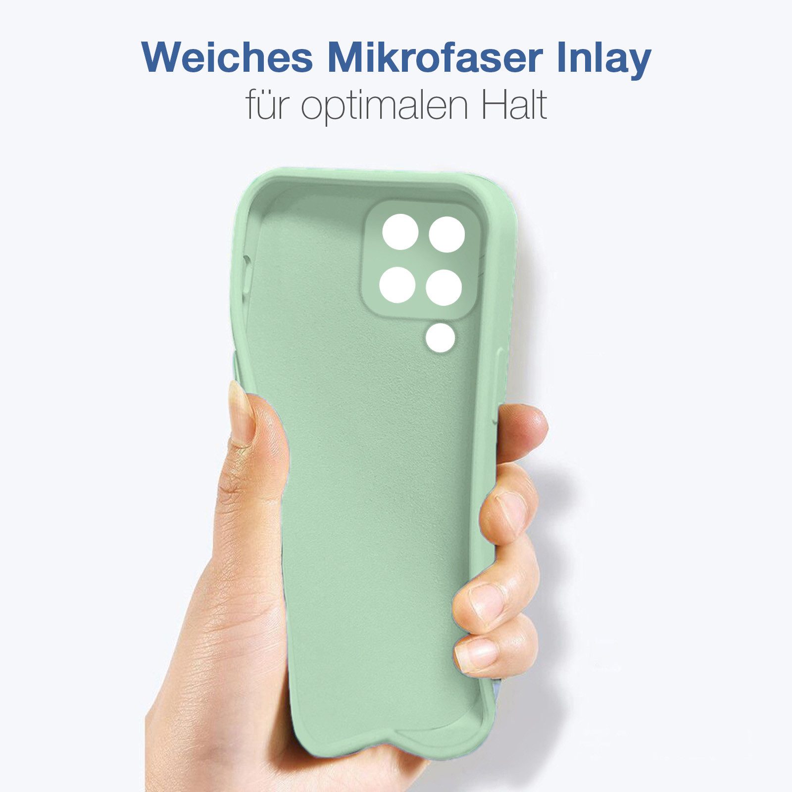 Tec-Expert Handyhülle SoftGrip Cover Hülle für Samsung Galaxy A12 5G, Handy Case Bumper integrierter Kameraschutz flexibel