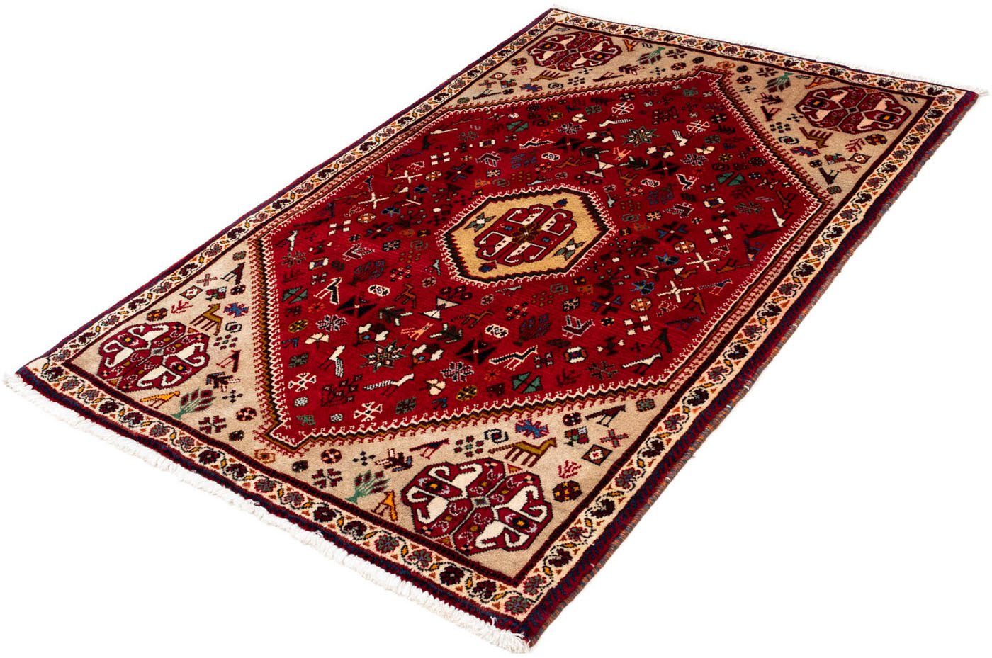 Wollteppich Abadeh Medaillon Rosso scuro 148 x 98 cm, morgenland, rechteckig, Höhe: 10 mm, Handgeknüpft