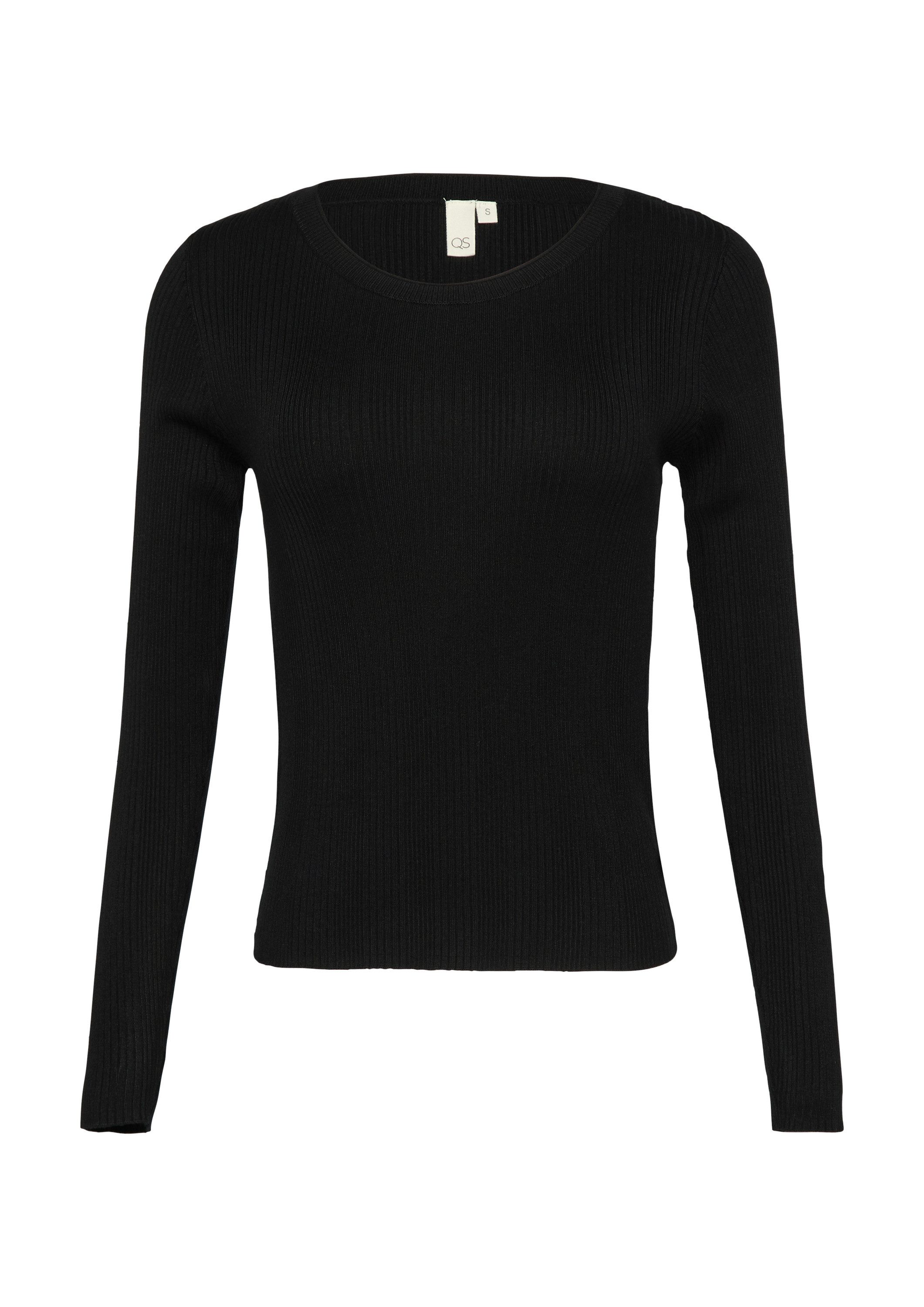 QS Longpullover Strickpullover Strickpullover aus Viskosemix günstig online kaufen