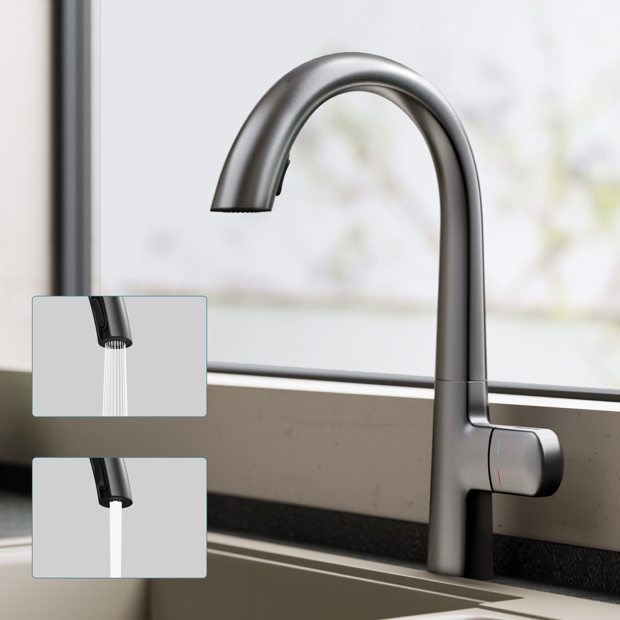 doporro Küchenarmatur Spültischarmatur Wasserhahn Küche Vollkupfer günstig online kaufen