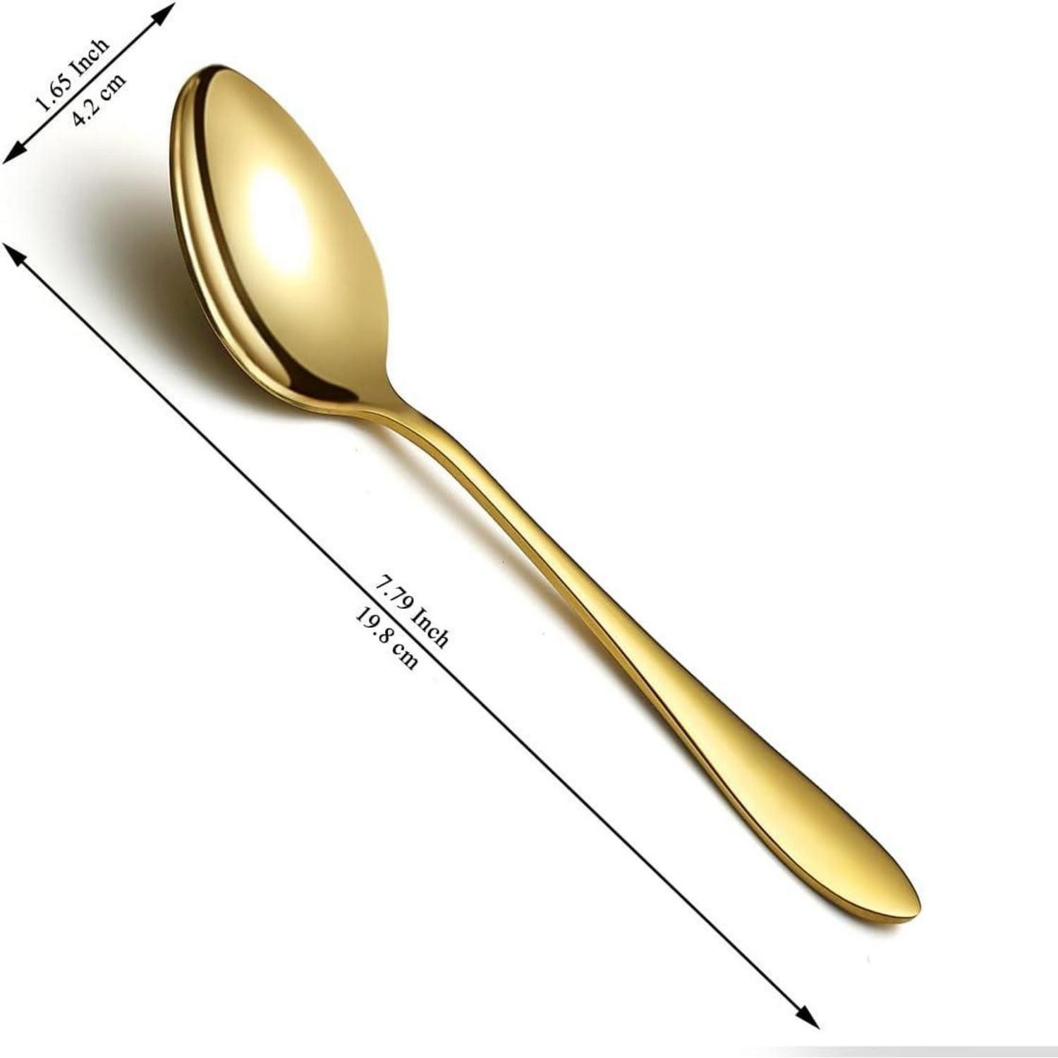 LuxusKollektion Suppenlöffel Suppenlöffel 12er Titanvergoldet Gold spülmaschinenfest 2. Gold