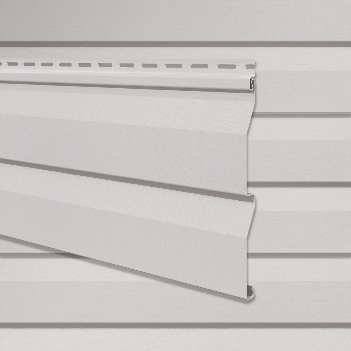 VILO Verkleidungspaneel Canadian Siding SV-03 Stülpprofil 2-Brett 3,0m St. 0,6qm hellgrau, BxL: 24x300 cm, 0,72 qm, (Stückweise 1 Paneel, 0,72 qm) 2-lagig, solide Beständigkeit, pflegeleicht, abwaschbar, Leichtgewicht