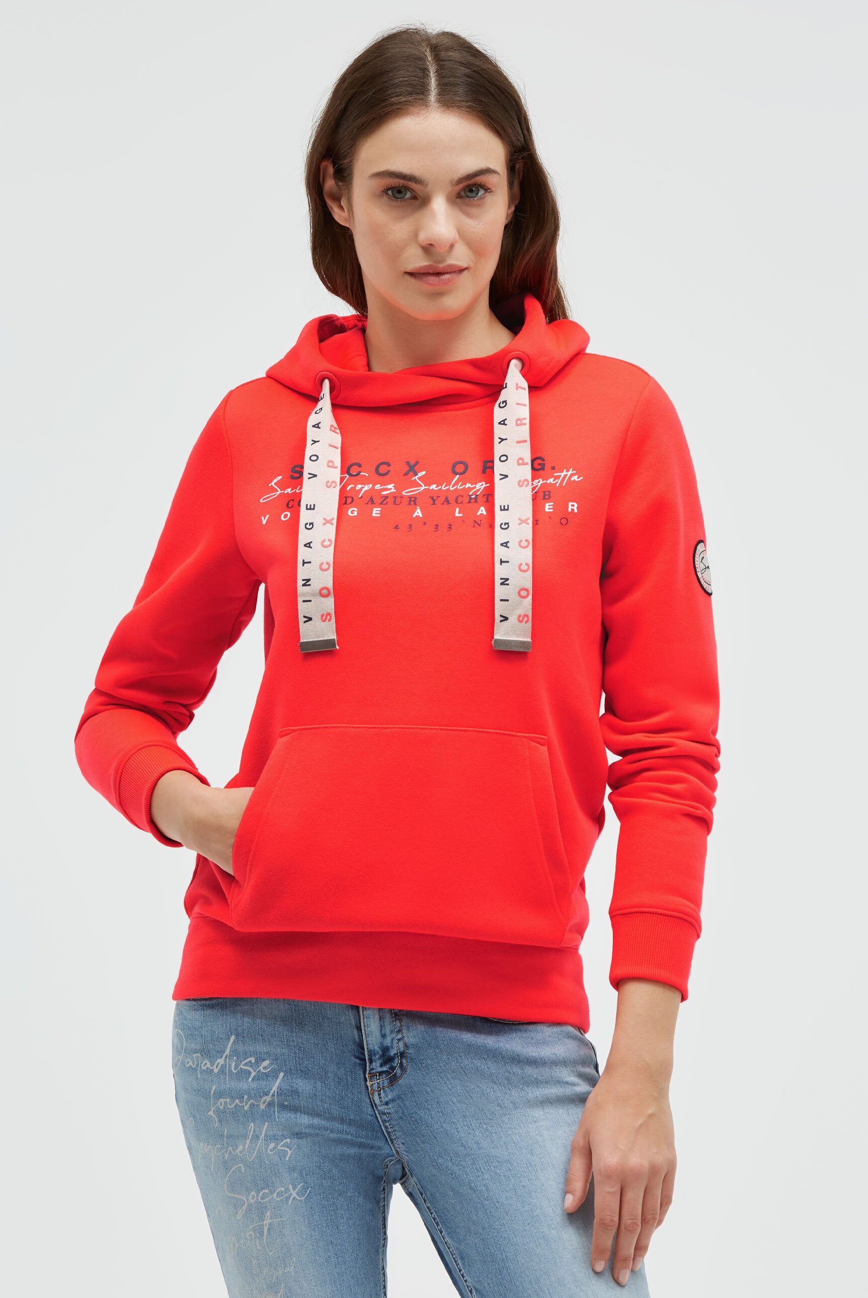 SOCCX Kapuzensweatshirt mit Baumwolle